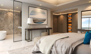 Fantastische nieuwe eigentijdse villa met zeezicht te koop, naast een prestigieus golfresort in Benahavis - Marbella 22072 