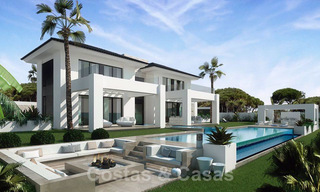 Fantastische nieuwe eigentijdse villa met zeezicht te koop, naast een prestigieus golfresort in Benahavis - Marbella 22082 