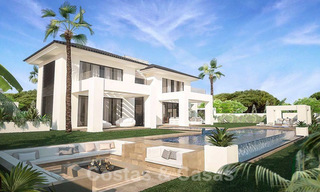 Fantastische nieuwe eigentijdse villa met zeezicht te koop, naast een prestigieus golfresort in Benahavis - Marbella 22083 