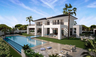Fantastische nieuwe eigentijdse villa met zeezicht te koop, naast een prestigieus golfresort in Benahavis - Marbella 22084 