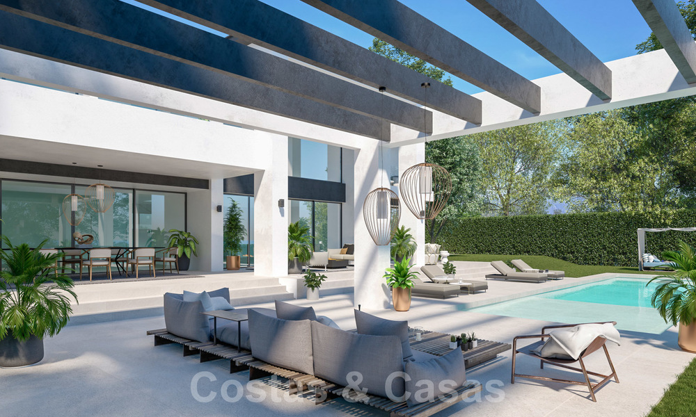 Drie exclusieve moderne luxe villa's te koop, op een steenworp van het strand en voorzieningen, San Pedro - Puerto Banus, Marbella 22275