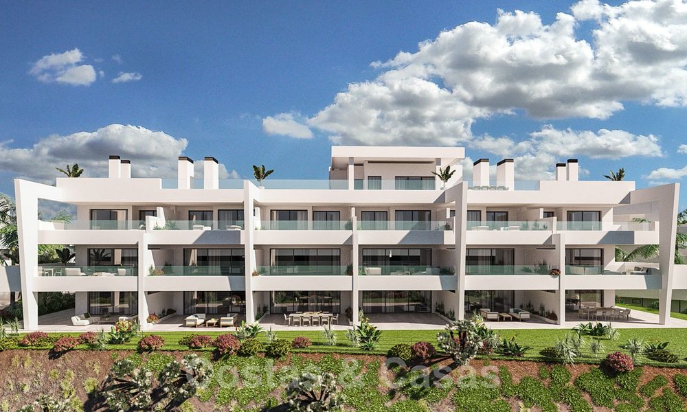 Elegante, nieuwe moderne appartementen met panoramisch berg- en zeezicht te koop in de heuvels van Estepona 27727