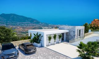 Moderne nieuwbouw villa met prachtig berg- en zeezicht te koop in de heuvels van Marbella Oost 24454 