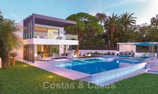Unieke, eigentijdse strand villa te koop met prachtig uitzicht op zee in Oost-Marbella 24746 