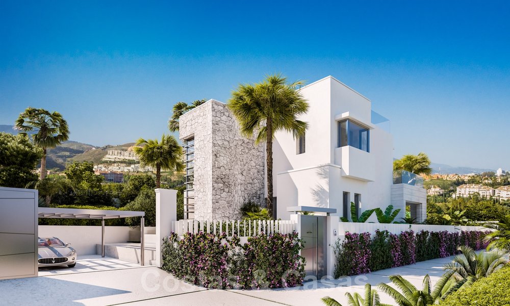 Moderne ecologische villa te koop met golfzicht in exclusieve woonwijk nabij Golf Valley in Nueva Andalucia, Marbella 24959