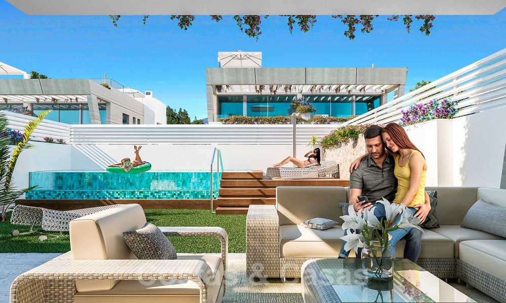Moderne, halfvrijstaande villa's te koop op 300 meter van het strand - Puerto Banus, Marbella 25106