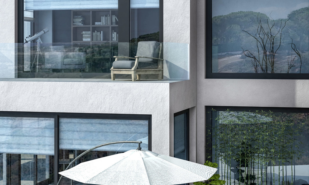 Luxe nieuwbouw villa in modern stijl te koop met panoramisch berg- en zeezicht in de prestigieuze wijk Valtocado in Mijas, Costa del Sol 25944