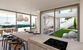 Bouwgrond + project te koop voor een eigentijdse nieuwe villa, eerstelijnsgolf in Estepona 26285 