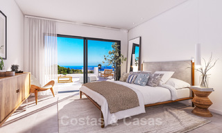 Nieuwe moderne appartementen met panoramisch berg- en zeezicht te koop in de heuvels van Estepona, dichtbij de stad 27737 