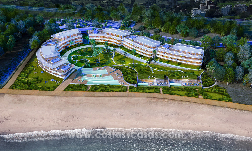 Instapklare moderne luxe eerstelijns strand penthouses te koop in Estepona, Costa del Sol. Promotie! 27803