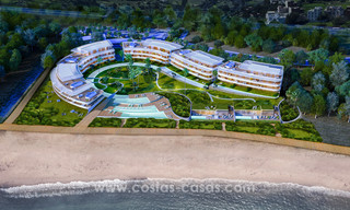 Instapklare moderne luxe eerstelijns strand penthouses te koop in Estepona, Costa del Sol. Promotie! 27803 