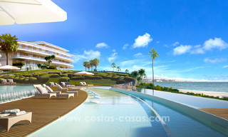 Instapklare moderne luxe eerstelijns strand penthouses te koop in Estepona, Costa del Sol. Promotie! 27805 