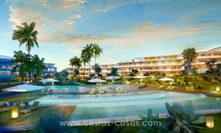Instapklare moderne luxe eerstelijns strand penthouses te koop in Estepona, Costa del Sol. Promotie! 27806 
