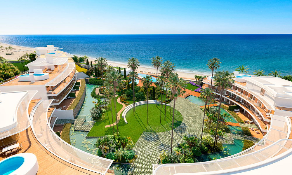 Instapklare moderne luxe eerstelijns strand penthouses te koop in Estepona, Costa del Sol 27808