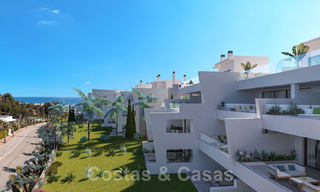 Nieuwe moderne appartementen met talrijke voorzieningen en panoramisch zeezicht te koop dichtbij de stad Estepona 27892 