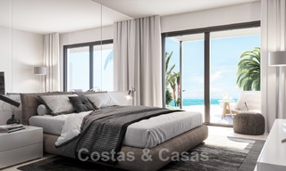 Nieuwe moderne appartementen met talrijke voorzieningen en panoramisch zeezicht te koop dichtbij de stad Estepona 27908 