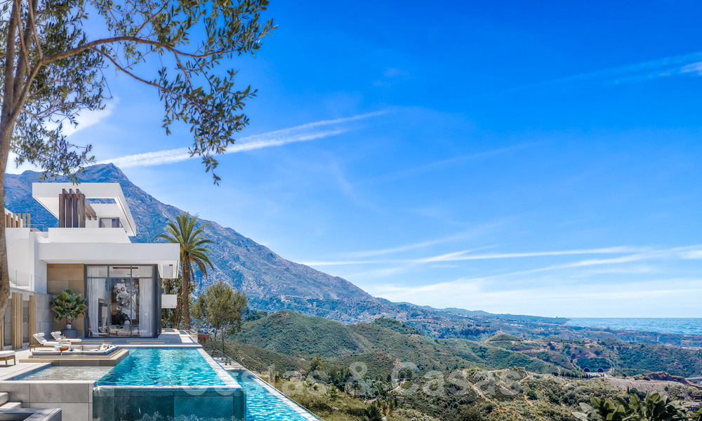 Turn-key nieuwe moderne villa’s met spectaculair uitzicht op de golf, het meer, bergen en de Middellandse Zee tot aan Afrika, in een gated golfresort te koop in Benahavis - Marbella 27915