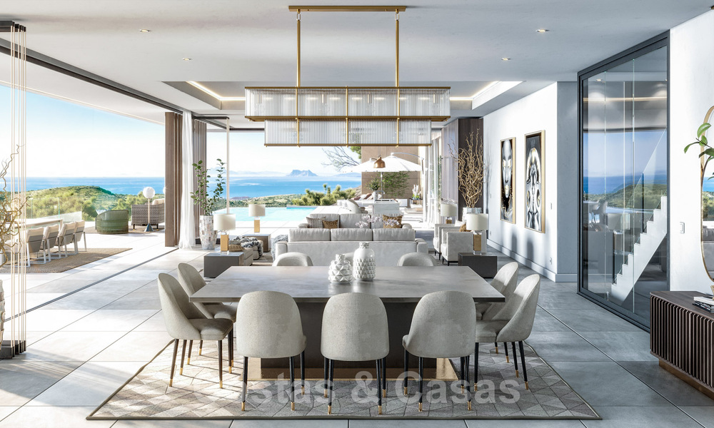 Turn-key nieuwe moderne villa’s met spectaculair uitzicht op de golf, het meer, bergen en de Middellandse Zee tot aan Afrika, in een gated golfresort te koop in Benahavis - Marbella 32411