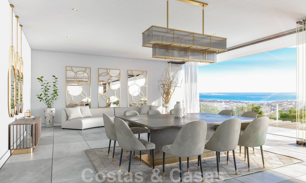 Turn-key nieuwe moderne villa’s met spectaculair uitzicht op de golf, het meer, bergen en de Middellandse Zee tot aan Afrika, in een gated golfresort te koop in Benahavis - Marbella 32416