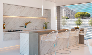Nieuwe moderne luxevilla’s te koop met spectaculair uitzicht op de golf, het meer en de zee tot aan Afrika, in een gated golfresort in Benahavis - Marbella 27923 