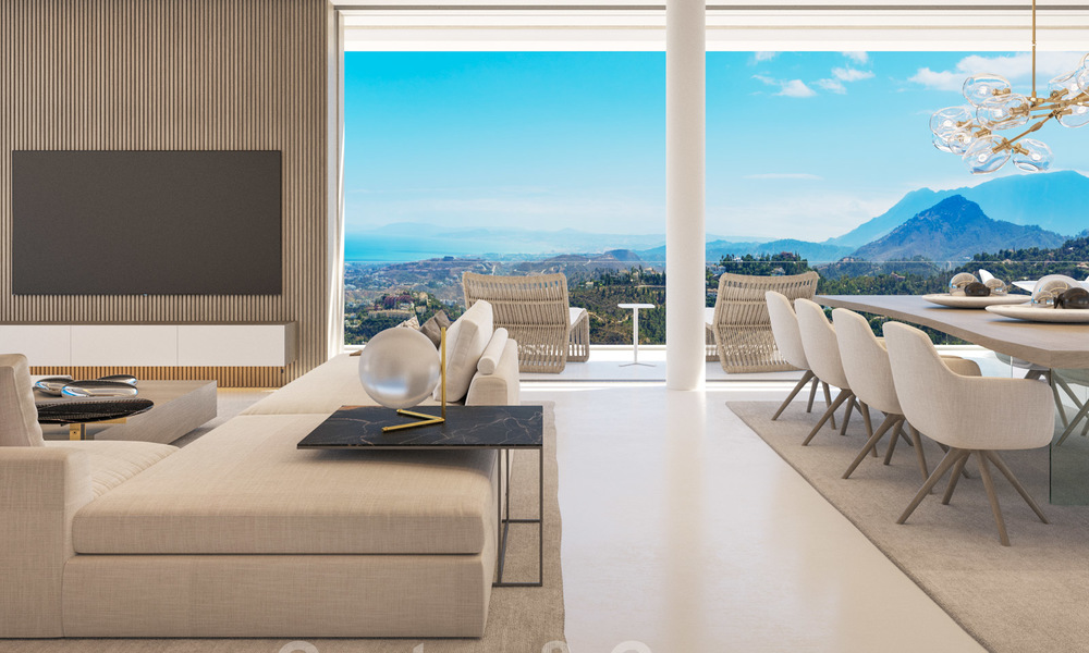 Nieuwe moderne luxevilla’s te koop met spectaculair uitzicht op de golf, het meer en de zee tot aan Afrika, in een gated golfresort in Benahavis - Marbella 27926
