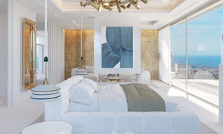 Nieuwe moderne luxevilla’s te koop met spectaculair uitzicht op de golf, het meer en de zee tot aan Afrika, in een gated golfresort in Benahavis - Marbella 27940 