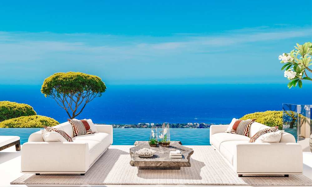 Nieuwe moderne luxevilla’s te koop met spectaculair uitzicht op de golf, het meer en de zee tot aan Afrika, in een gated golfresort in Benahavis - Marbella 27946