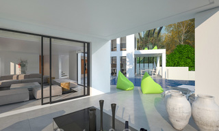 Bouwgrond + project voor een moderne villa te koop vlakbij het strand in Oost Marbella 28609 