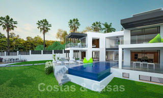 Bouwgrond + project voor een moderne villa te koop vlakbij het strand in Oost Marbella 28610 
