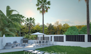 Bouwgrond + project voor een moderne villa te koop vlakbij het strand in Oost Marbella 28611 