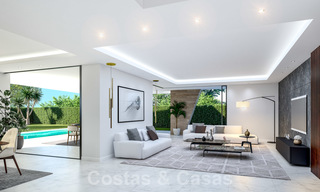 Nieuwe innovatieve luxe villa in moderne stijl te koop, beachside Elviria in Marbella 28640 