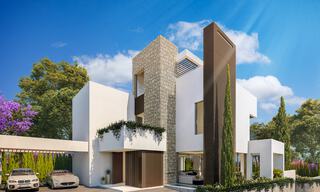 Moderne nieuwbouw villa´s te koop in Marbella centrum in een omheind en beveiligd exclusief villacomplex, op wandelafstand van alles 30087 