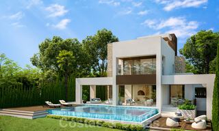 Moderne nieuwbouw villa´s te koop in Marbella centrum in een omheind en beveiligd exclusief villacomplex, op wandelafstand van alles 30099 