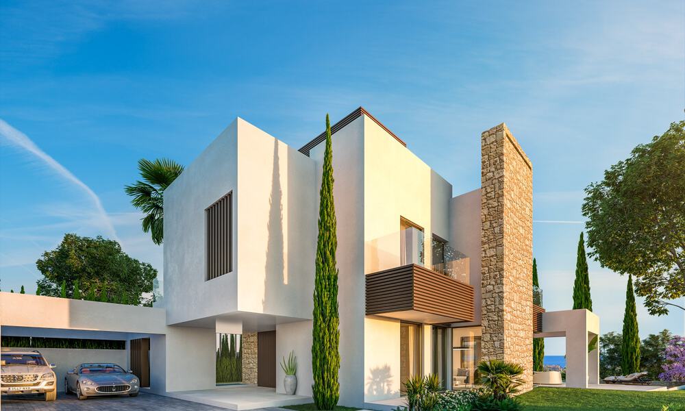Moderne nieuwbouw villa´s te koop in Marbella centrum in een omheind en beveiligd exclusief villacomplex, op wandelafstand van alles 30101