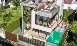 Hedendaagse luxe villa te koop in een zeer begeerde urbanisatie aan het strand van de Golden Mile in Marbella 30769 