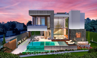 Hedendaagse luxe villa te koop in een zeer begeerde urbanisatie aan het strand van de Golden Mile in Marbella 30774 