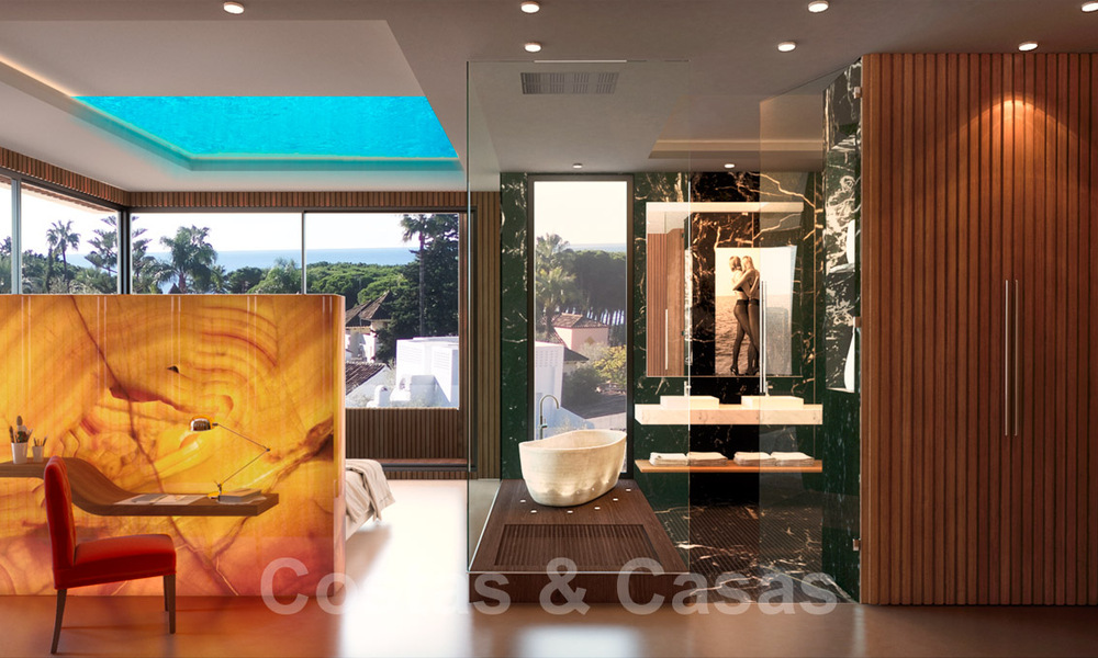 Hedendaagse luxe villa te koop in een zeer begeerde urbanisatie aan het strand van de Golden Mile in Marbella 30776