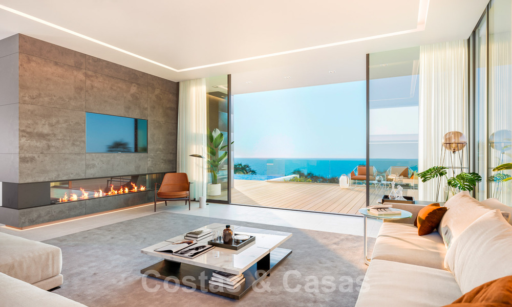 Moderne luxe villa met spectaculair panoramisch zeezicht te koop aan de Costa del Sol. Oplevering nabij. 31332