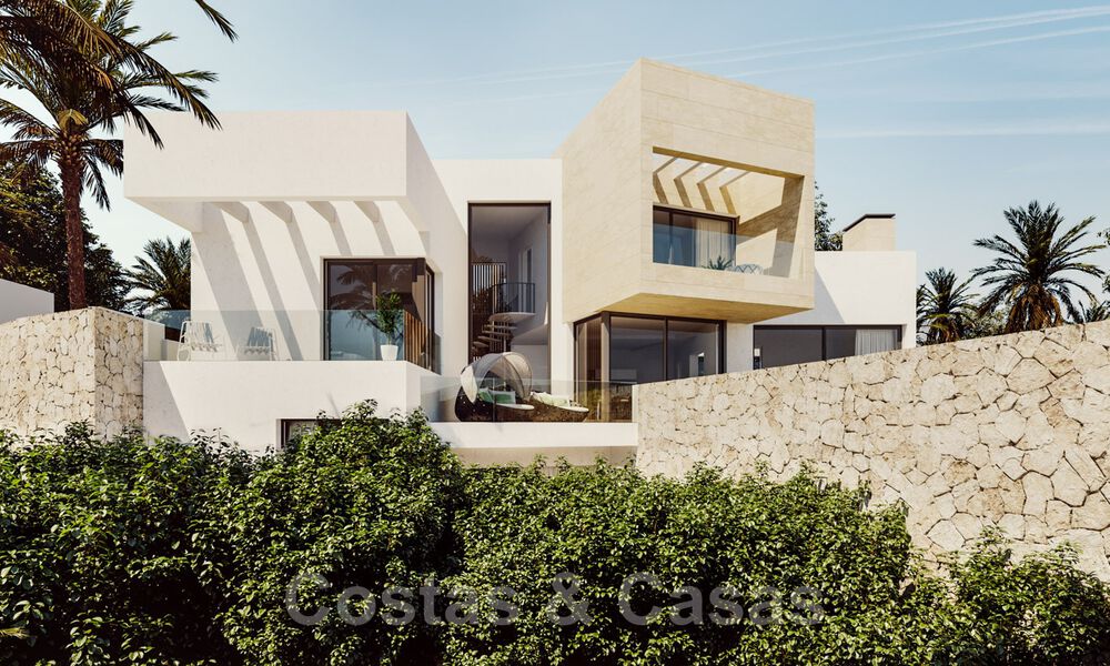 Moderne nieuwe villa's met zeezicht te koop, gelegen in een omheind en beveiligd complex in Benahavis - Marbella 31568