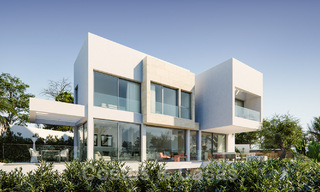 Moderne nieuwe villa's met zeezicht te koop, gelegen in een omheind en beveiligd complex in Benahavis - Marbella 31578 