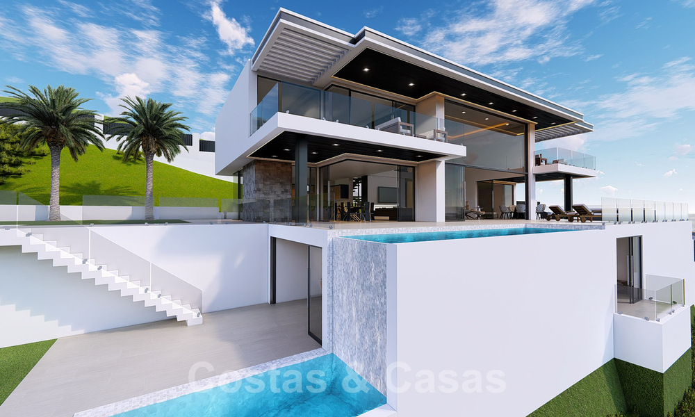 Bouwgronden te koop met panoramisch zee- en bergzicht op een luxe domein in Marbella - Benahavis 32289