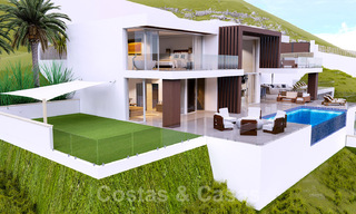 Bouwgronden te koop met panoramisch zee- en bergzicht op een luxe domein in Marbella - Benahavis 32291 