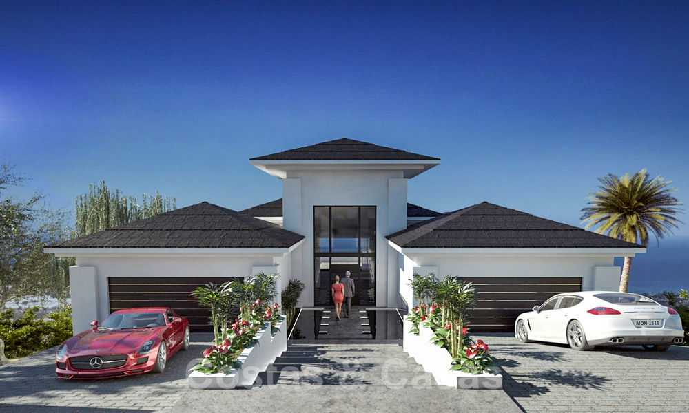Eigentijdse nieuwbouw villa te koop met prachtig open zeezicht in Marbella, dicht bij de stranden en het centrum 32148