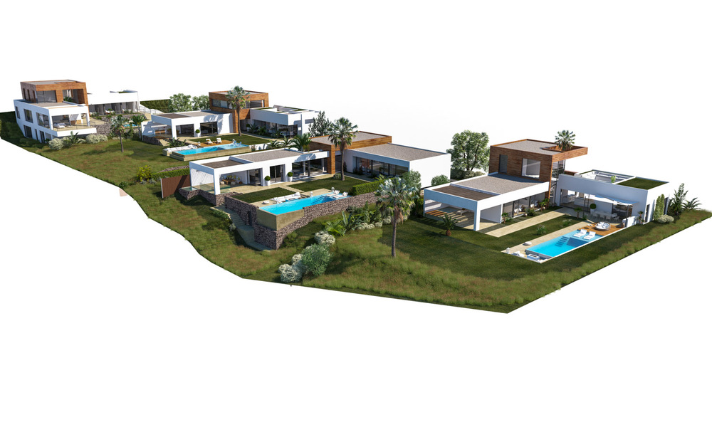 Moderne nieuwbouw villa´s te koop met prachtig zeezicht in Marbella, dicht bij de stranden en het centrum 32154