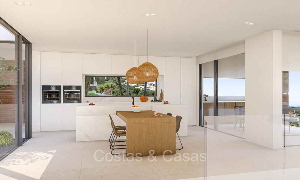 Moderne nieuwbouw villa´s te koop met prachtig zeezicht in Marbella, dicht bij de stranden en het centrum 72575