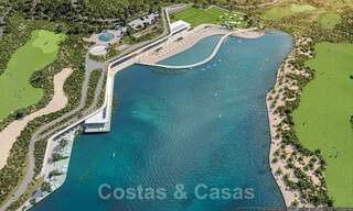 Bouwgronden voor nieuwbouw villa’s met spectaculair uitzicht op de golf, het meer, bergen en de zee tot aan Afrika, in een afgeschermd golfresort te koop in Benahavis - Marbella 61305 