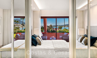Eerstelijnsstrand luxe tuinappartement te koop in een exclusief complex tussen Marbella en Estepona 34198 