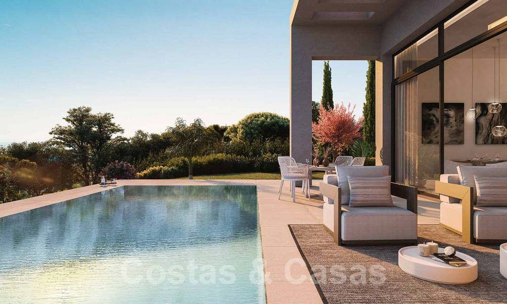 Moderne nieuwbouwvilla´s te koop met panoramisch zeezicht, in een beveiligd resort met clubhuis en voorzieningen in Marbella - Benahavis 34335