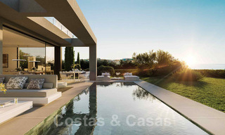 Moderne nieuwbouwvilla´s te koop met panoramisch zeezicht, in een beveiligd resort met clubhuis en voorzieningen in Marbella - Benahavis 34341 
