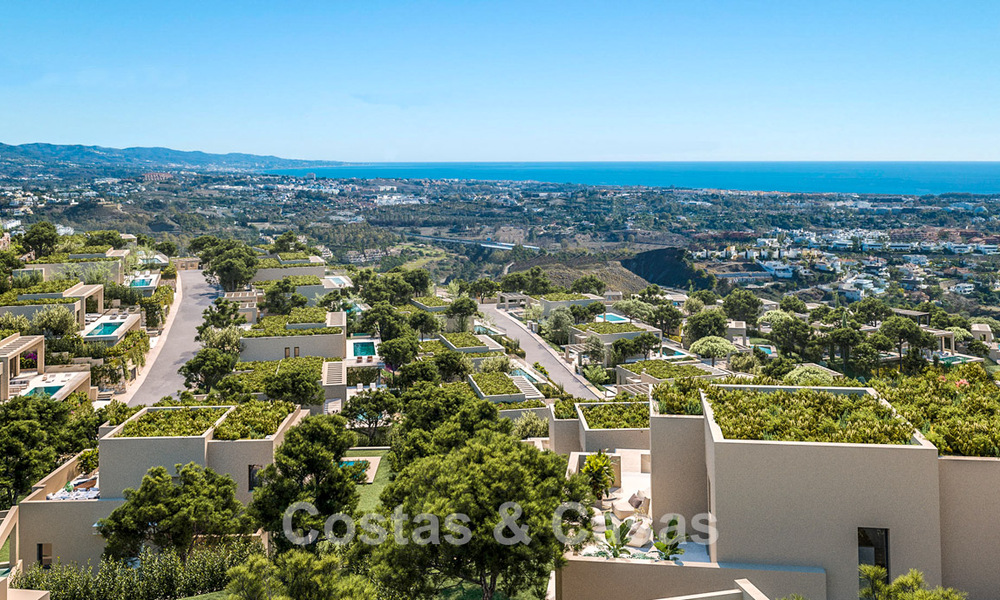 Moderne nieuwbouwvilla´s te koop met panoramisch zeezicht, in een beveiligd resort met clubhuis en voorzieningen in Marbella - Benahavis 63709